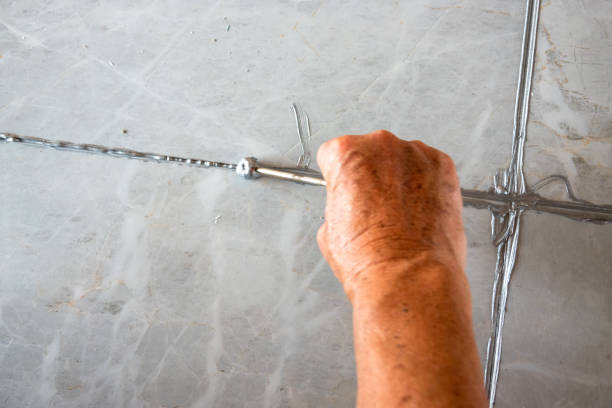 epoxy resin sealant fixing the gap between ceramic tiles