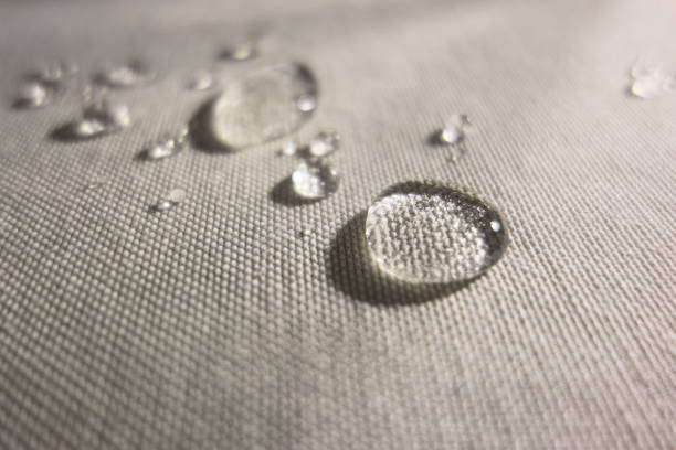 water drops on waterproof textile